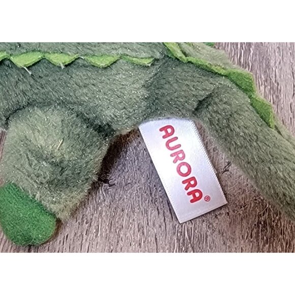 Aurora Green Alligator Yellow Eyes Plush Stuffed Animal Toy 10" - Picture 7 of 9